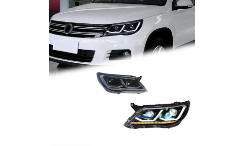 Фары передние LED с ходовыми огнями для VW Tiguan (2009-2012), комплект, комплект, FT Carlight Carlight — фото 1