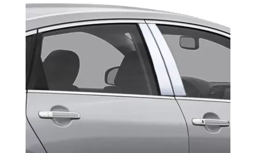 Накладки стоек дверей из нержавеющей стали 4 шт отделка двери QAA для Infiniti M 2006-2010 — фото 1