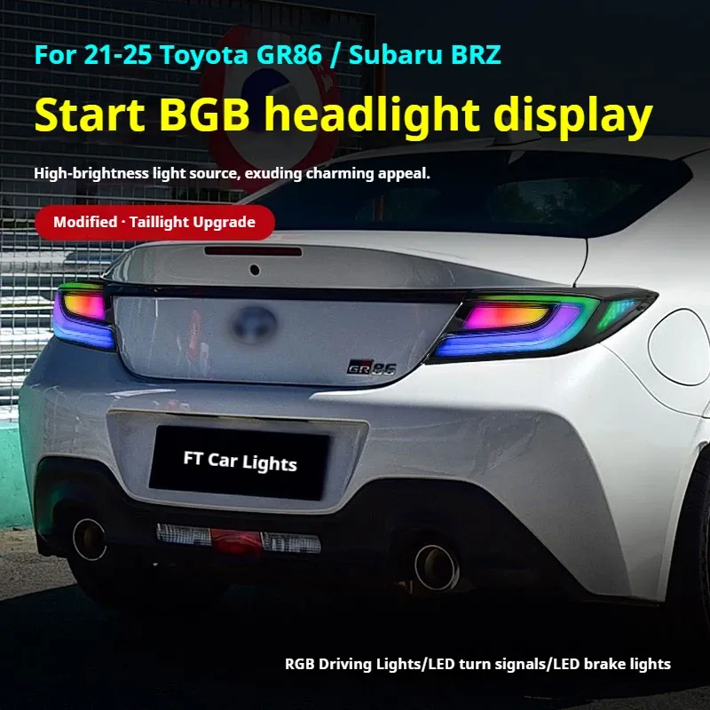 Задние LED-фонари RGB динамический поворотник для Toyota GR86 / Subaru BRZ (2021-2025), комплект, комплект, FT Carlight Carlight — фото 5