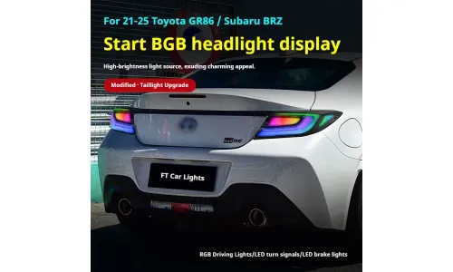 Задние LED-фонари RGB динамический поворотник для Toyota GR86 / Subaru BRZ (2021-2025), комплект, комплект, FT Carlight Carlight — фото 5