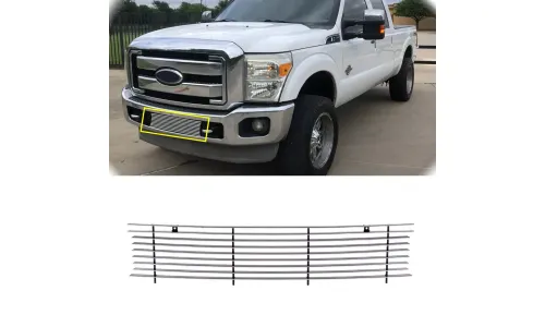 Silver решетка с ламелями 2011-2016 Ford F-250/F-350/F-450/F-550 SD — фото 1
