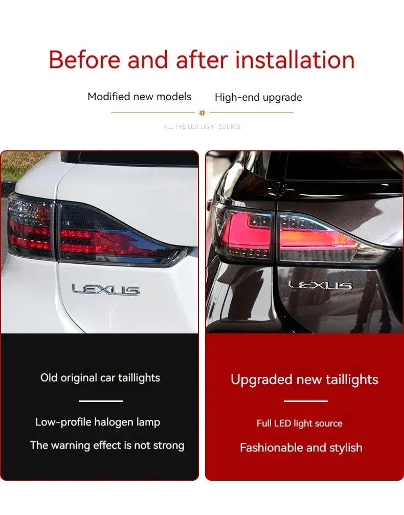 Задние LED-фонари динамический поворотник для Lexus CT200h (2011-2017), комплект, комплект, FT Carlight Carlight — фото 7