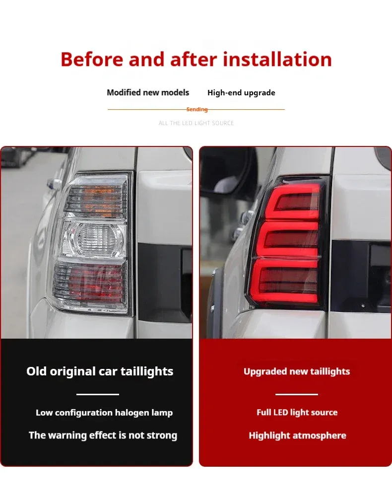 Задние LED-фонари динамический поворотник для Mitsubishi Pajero (2006-2020), комплект, комплект, FT Carlight Carlight — фото 7