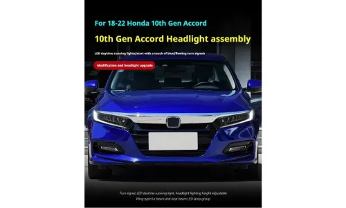 Фары передние LED с ходовыми огнями для Honda Accord 10 (2018-2022), комплект, комплект, FT Carlight Carlight — фото 5