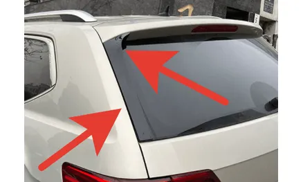Элероны крышки багажника VW Teramont, черные, комплект — фото 1
