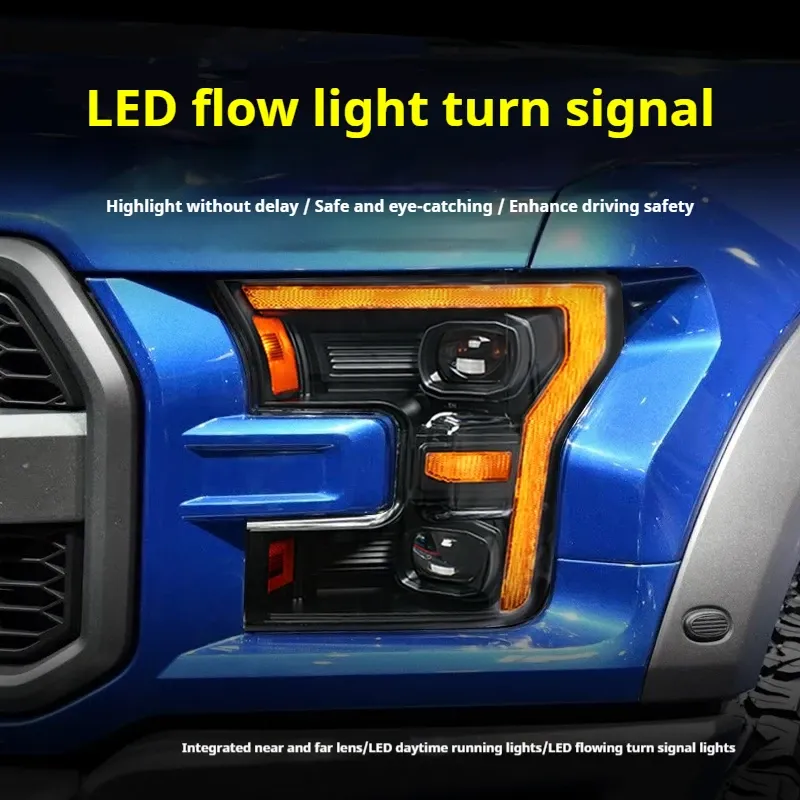 Фары передние LED с ходовыми огнями для Ford Raptor F-150 (2015-2020), комплект, комплект, FT Carlight Carlight — фото 3