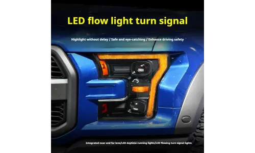 Фары передние LED с ходовыми огнями для Ford Raptor F-150 (2015-2020), комплект, комплект, FT Carlight Carlight — фото 3