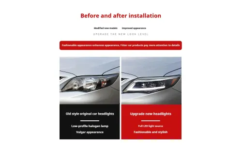 Фары передние LED с ходовыми огнями для Toyota Corolla (2011-2013), комплект, комплект, FT Carlight Carlight — фото 5