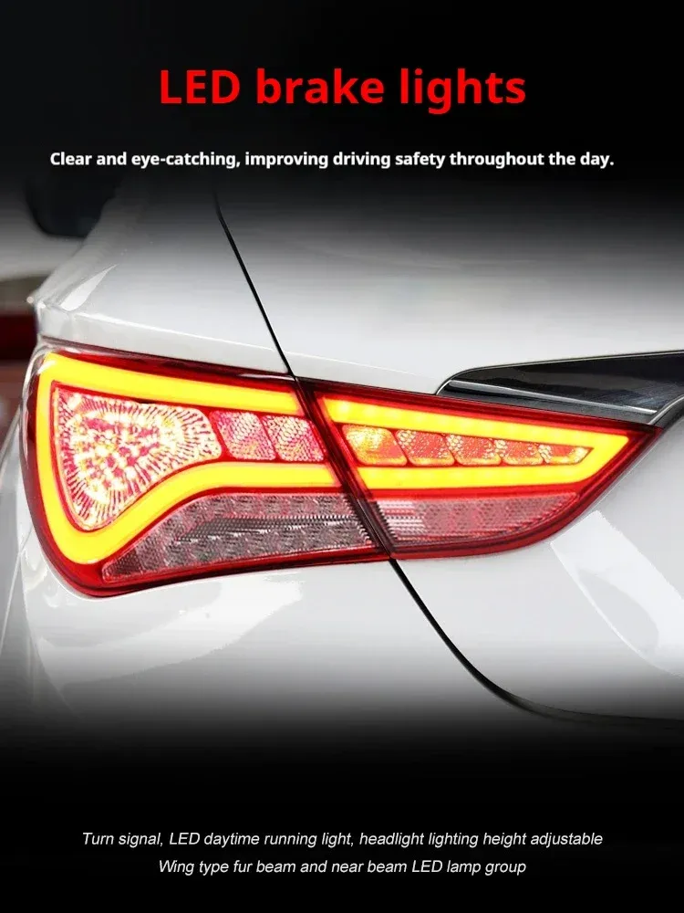 Задние LED-фонари динамический поворотник для Hyundai Sonata (2011-2015), комплект, комплект, FT Carlight Carlight — фото 3