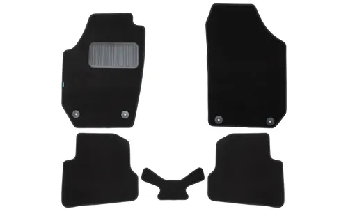 Коврики в салон Klever Premium SKODA Fabia, Fabia Scout 2007-2010, 2010-2014 хэтчбек, 5 шт. (текстиль) / Шкода Фабия — фото 1