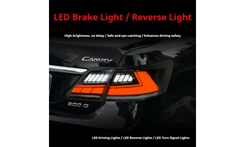 Задние LED-фонари динамический поворотник для Toyota Camry (2007-2011, США), комплект, комплект, FT Carlight Carlight — фото 4