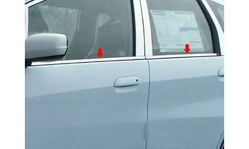 Накладки на молдинги окон из нержавеющей стали 4 шт для Honda Fit 2009-2013 | WS29220 — фото 1
