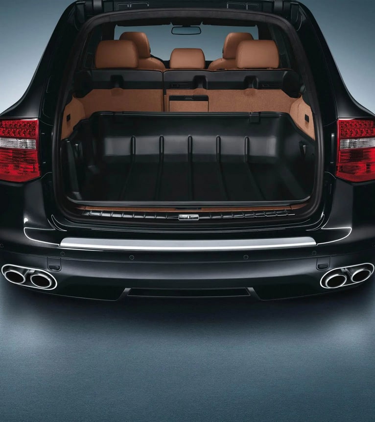 Защитный поддон багажника, высокий борт, без 4-зонного климата для Porsche Cayenne 957 — фото 1