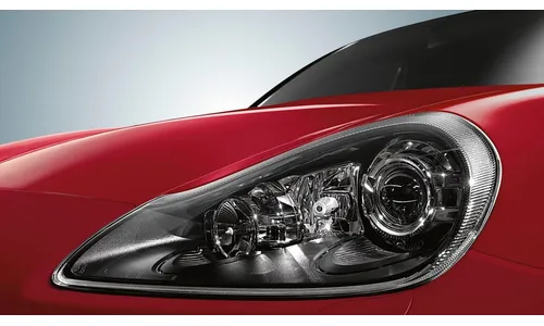 Чёрные биксеноновые фары для Porsche Cayenne 957 — фото 1