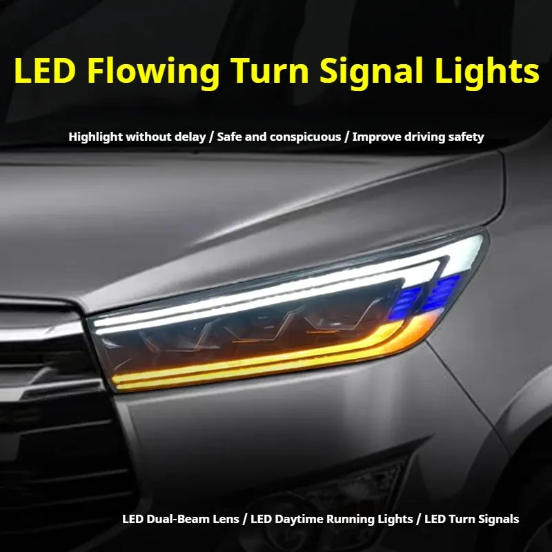 Фары передние LED с ходовыми огнями для Toyota Innova (2016-2022), комплект, комплект, FT Carlight Carlight — фото 3