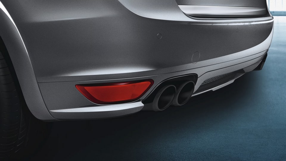 Чёрные сдвоенные насадки выхлопа GTS, 2 шт. для Porsche Cayenne 958 E2 — фото 1