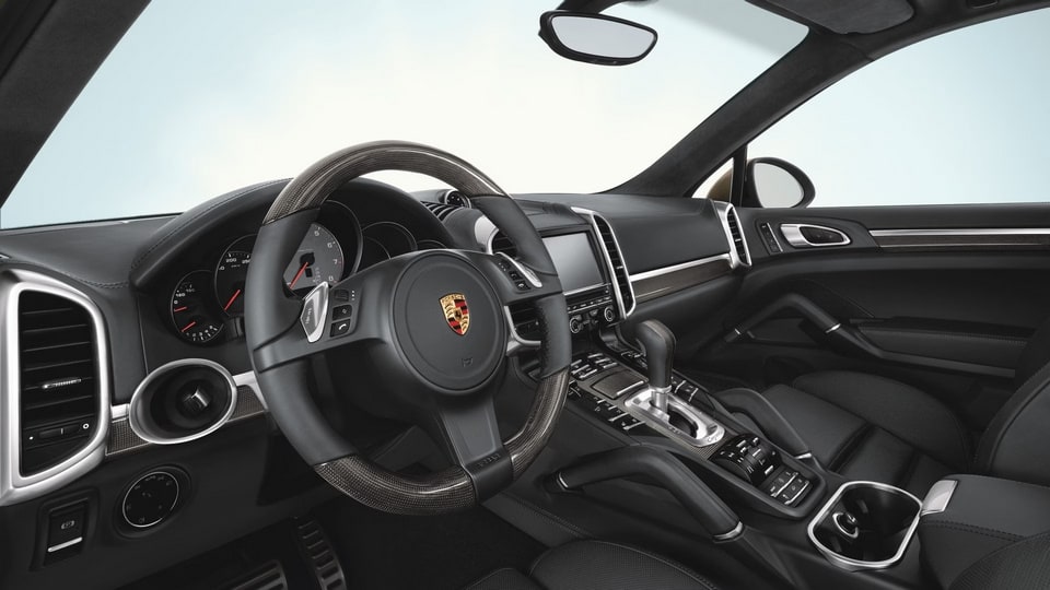 Дополнительный комплект отделки салона Carbon, коричневый umbra для Porsche Cayenne 958 E2 — фото 1