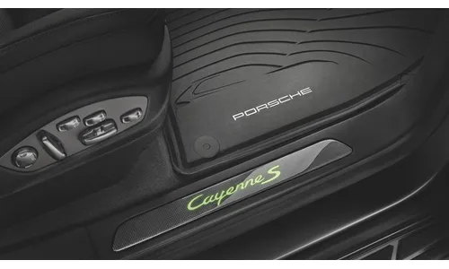Карбоновые накладки порогов с подсветкой, «Cayenne S», 4 шт. для Porsche Cayenne 958 E2 II — фото 1