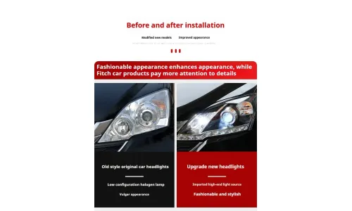 Фары передние LED с ходовыми огнями для Honda CR-V (2007-2011), комплект, комплект, FT Carlight Carlight — фото 6