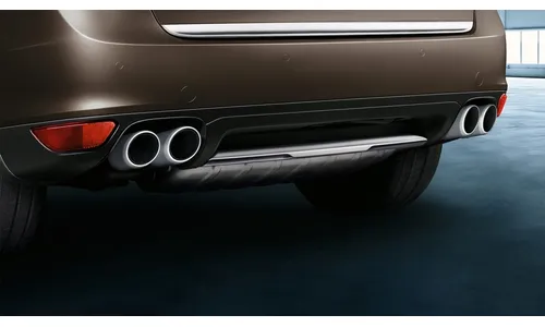 Декоративная накладка заднего бампера из нержавеющей стали для Porsche Cayenne 958 E2 — фото 1