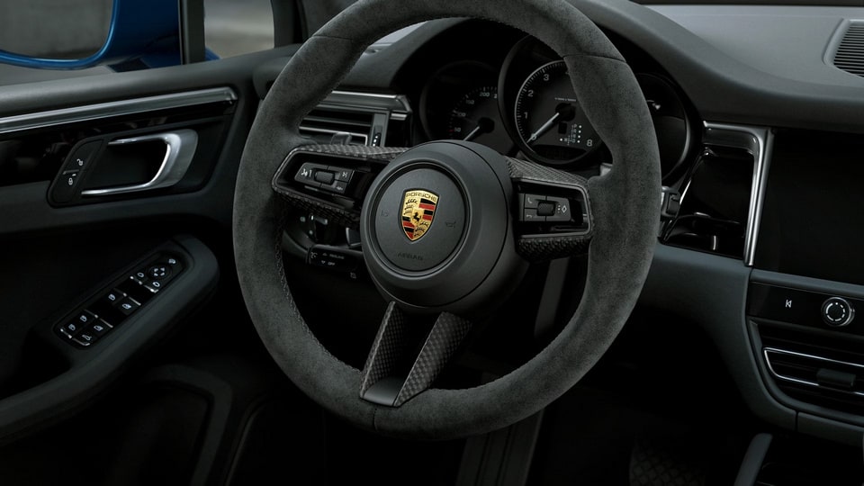 Многофункциональный руль GT Sport Race-Tex с карбоновой накладкой, с Sport Chrono для Porsche Macan 95B (2021–) — фото 1