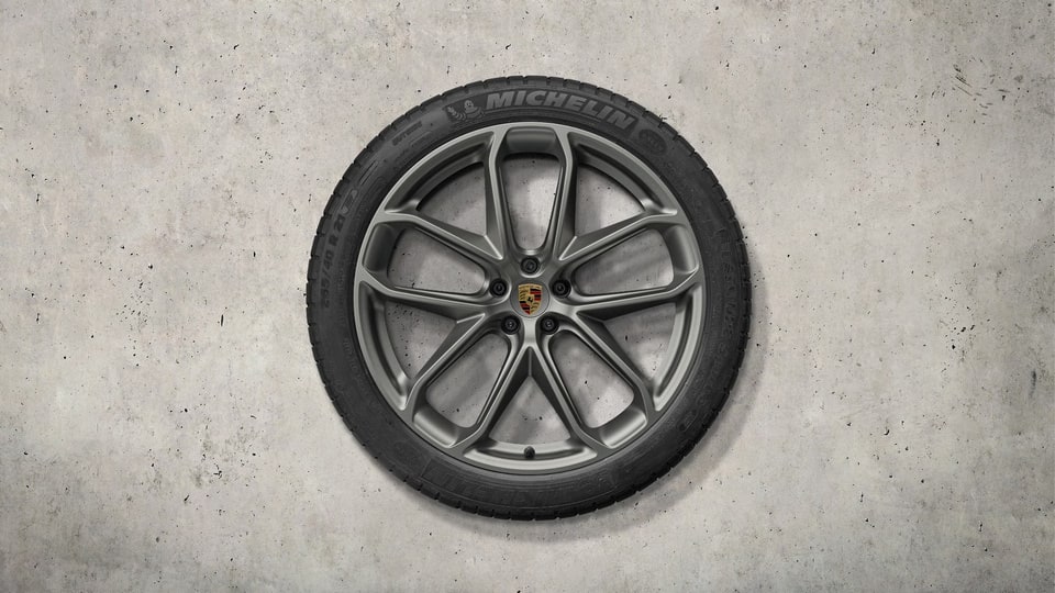 Комплект летних колёс 21 дюймов, дизайн GT Design, Platinum, сатиновый для Porsche Macan 95B (2021–) — фото 1