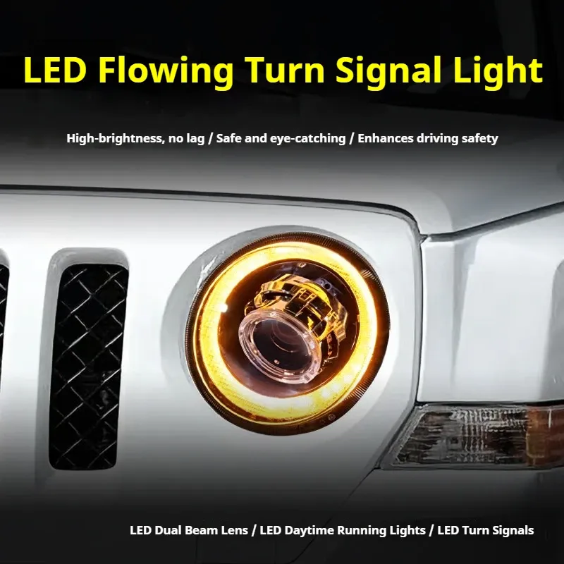 Фары передние LED с ходовыми огнями для Jeep Patriot (2011-2015), комплект, комплект, FT Carlight Carlight — фото 3