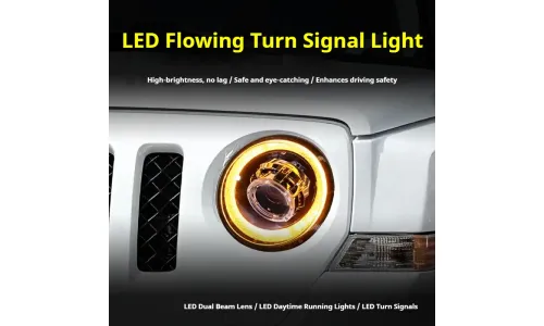 Фары передние LED с ходовыми огнями для Jeep Patriot (2011-2015), комплект, комплект, FT Carlight Carlight — фото 3