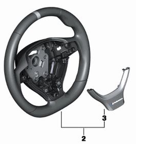 Руль M Performance для BMW X3 F25 / X4 F26, алькантара, спортивная АКПП / 2-х поз. перекл., оригинал — фото 3