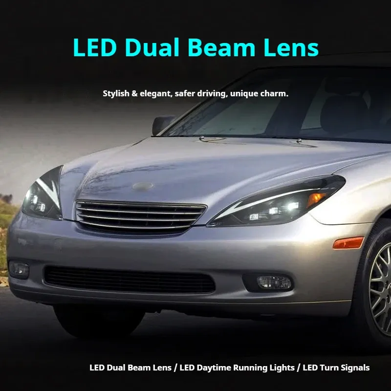 Фары передние LED с ходовыми огнями для Lexus ES (2002-2005), комплект, комплект, FT Carlight Carlight — фото 4