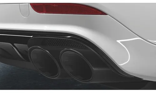 Чёрные спортивные сдвоенные насадки GTS для Porsche Panamera 970 рестайлинг — фото 1