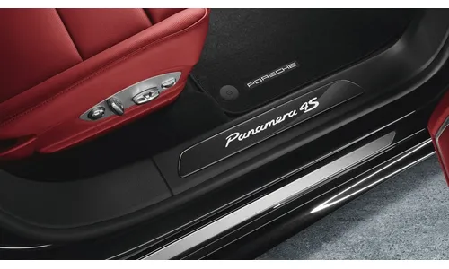Карбоновые накладки порогов, «Panamera 4S», 4 шт. для Porsche Panamera 970 рестайлинг Executive — фото 1