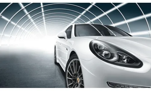 Чёрные светодиодные фары PDLS Plus для Porsche Panamera 970 рестайлинг — фото 2