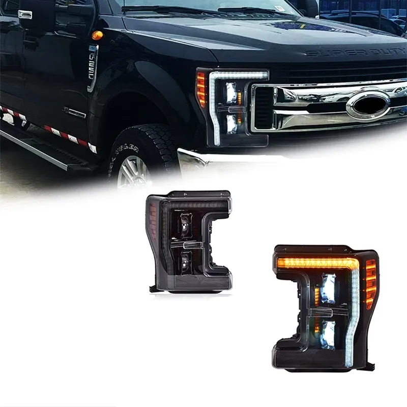 Фары передние LED с ходовыми огнями для Ford F-250 (2017-2019), комплект, комплект, FT Carlight Carlight — фото 1