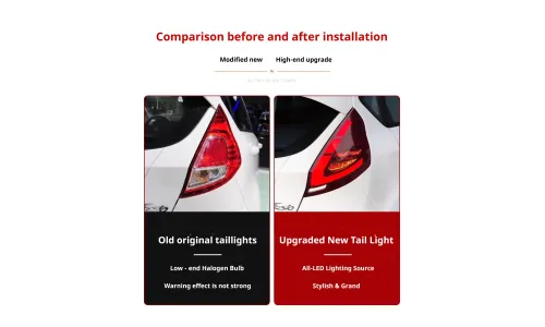 Задние LED-фонари динамический поворотник для Ford Fiesta MK7 (2009-2015), комплект, комплект, FT Carlight Carlight — фото 7