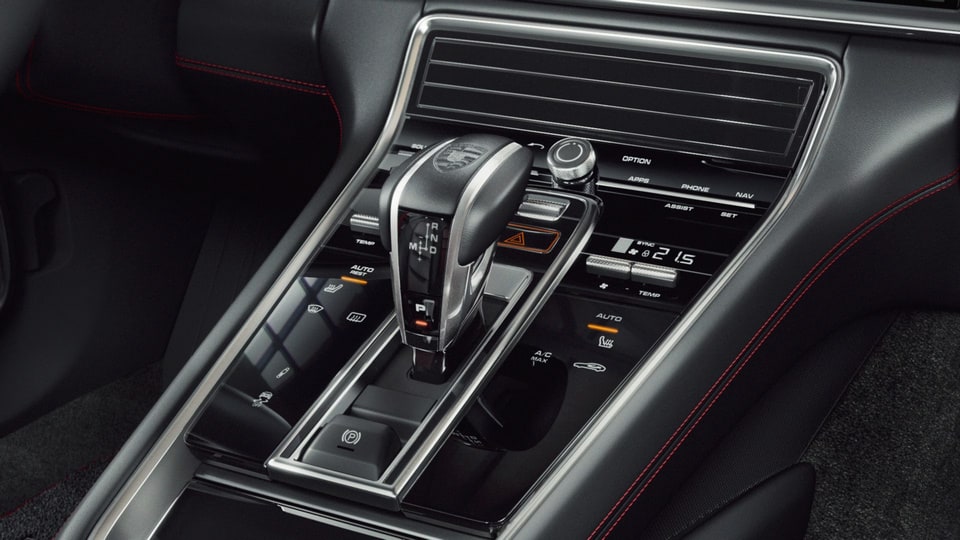Селектор Exclusive Design с кожаной отделкой, чёрный для Porsche Panamera 971, Panamera 971 рестайлинг — фото 1