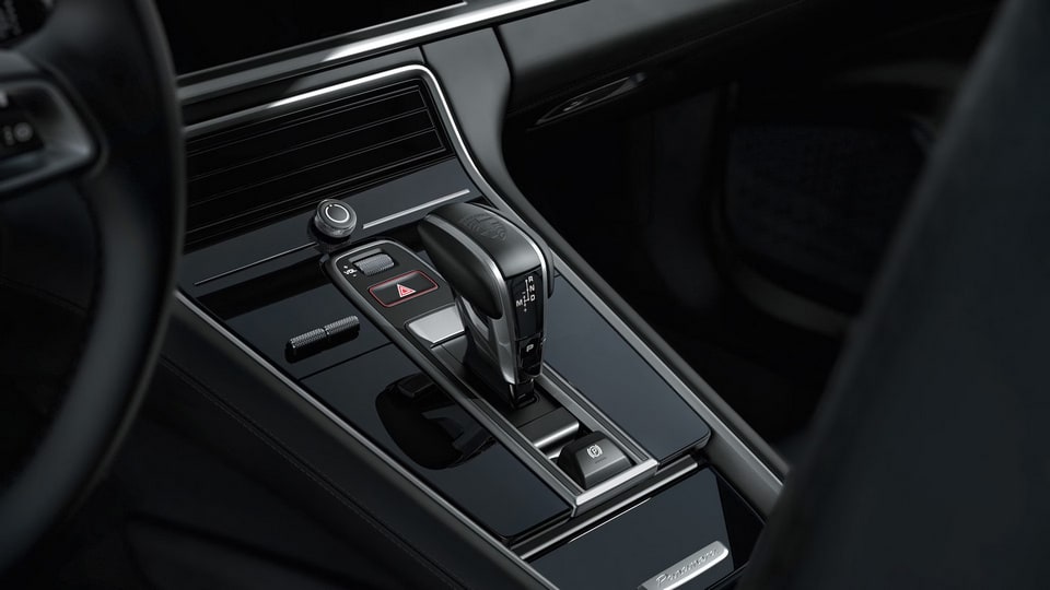 Селектор Exclusive Design с кожаной отделкой, чёрный для Porsche Panamera 971, Panamera 971 рестайлинг — фото 2