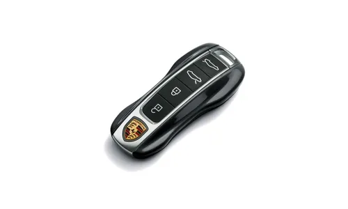 Окрашенные боковые накладки ключа, 2 шт., Чёрный для Porsche Taycan, Panamera, Cayenne, 911 — фото 1
