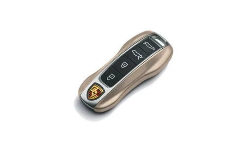 Окрашенные боковые накладки ключа, 2 шт., Палладиевый металлик для Porsche Taycan, Panamera, Cayenne, 911 — фото 1