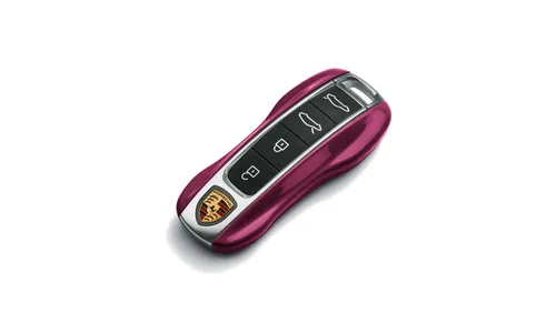 Окрашенные боковые накладки ключа, 2 шт., Рубиновый Star Ruby Neo для Porsche Taycan, Panamera, Cayenne, 911 — фото 1