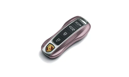 Окрашенные боковые накладки ключа, 2 шт., Розовый Frozen Berry металлик для Porsche Taycan, Panamera, Cayenne, 911 — фото 1
