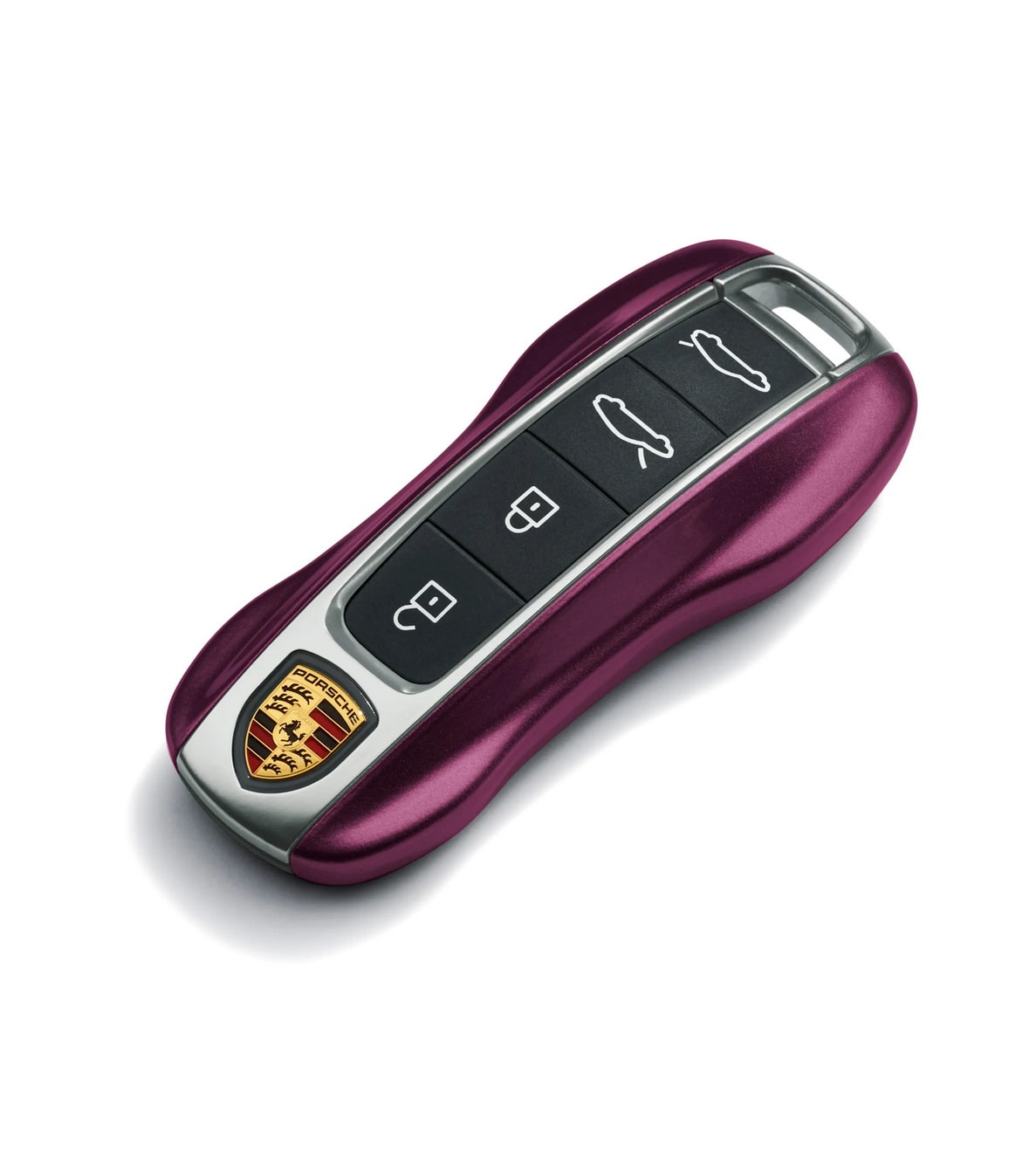 Окрашенные боковые накладки ключа, 2 шт., Аметистовый металлик для Porsche Taycan, Panamera, Cayenne, 911 — фото 1