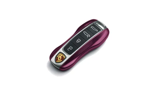 Окрашенные боковые накладки ключа, 2 шт., Аметистовый металлик для Porsche Taycan, Panamera, Cayenne, 911 — фото 1
