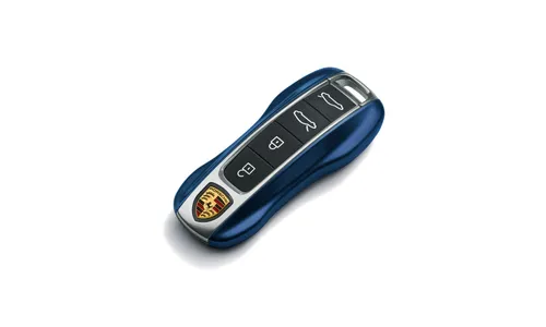 Окрашенные боковые накладки ключа, 2 шт., Ночной синий металлик для Porsche Taycan, Panamera, Cayenne, 911 — фото 1