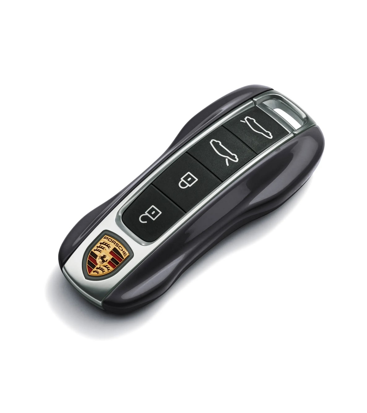Окрашенные боковые накладки ключа, 2 шт., Сланцево-серый Neo для Porsche Taycan, Panamera, Cayenne, 911 — фото 1