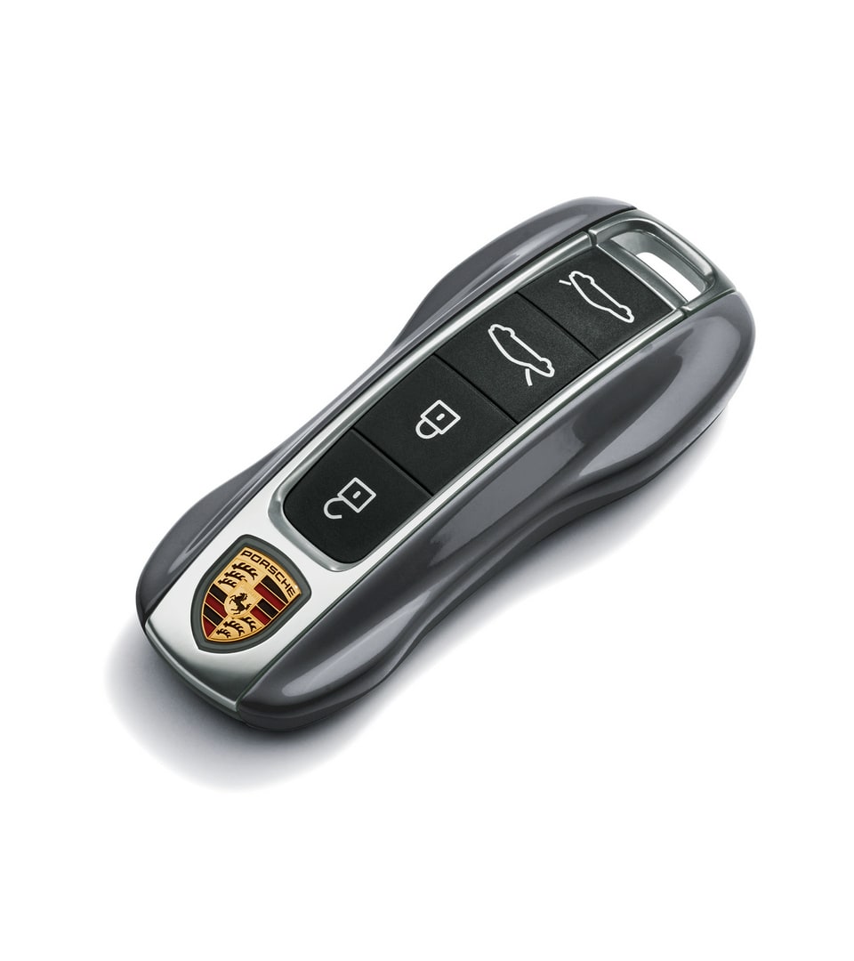 Окрашенные боковые накладки ключа, 2 шт., Арктический серый для Porsche Taycan, Panamera, Cayenne, 911 — фото 1