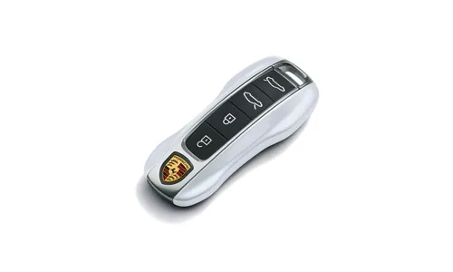 Окрашенные боковые накладки ключа, 2 шт., Ледяной серый металлик для Porsche Taycan, Panamera, Cayenne, 911 — фото 1