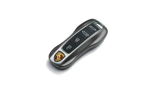 Окрашенные боковые накладки ключа, 2 шт., Агатовый серый металлик для Porsche Taycan, Panamera, Cayenne, 911 — фото 1