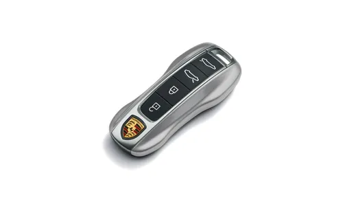 Окрашенные боковые накладки ключа, 2 шт., Серебристый GT металлик для Porsche Taycan, Panamera, Cayenne, 911 — фото 1