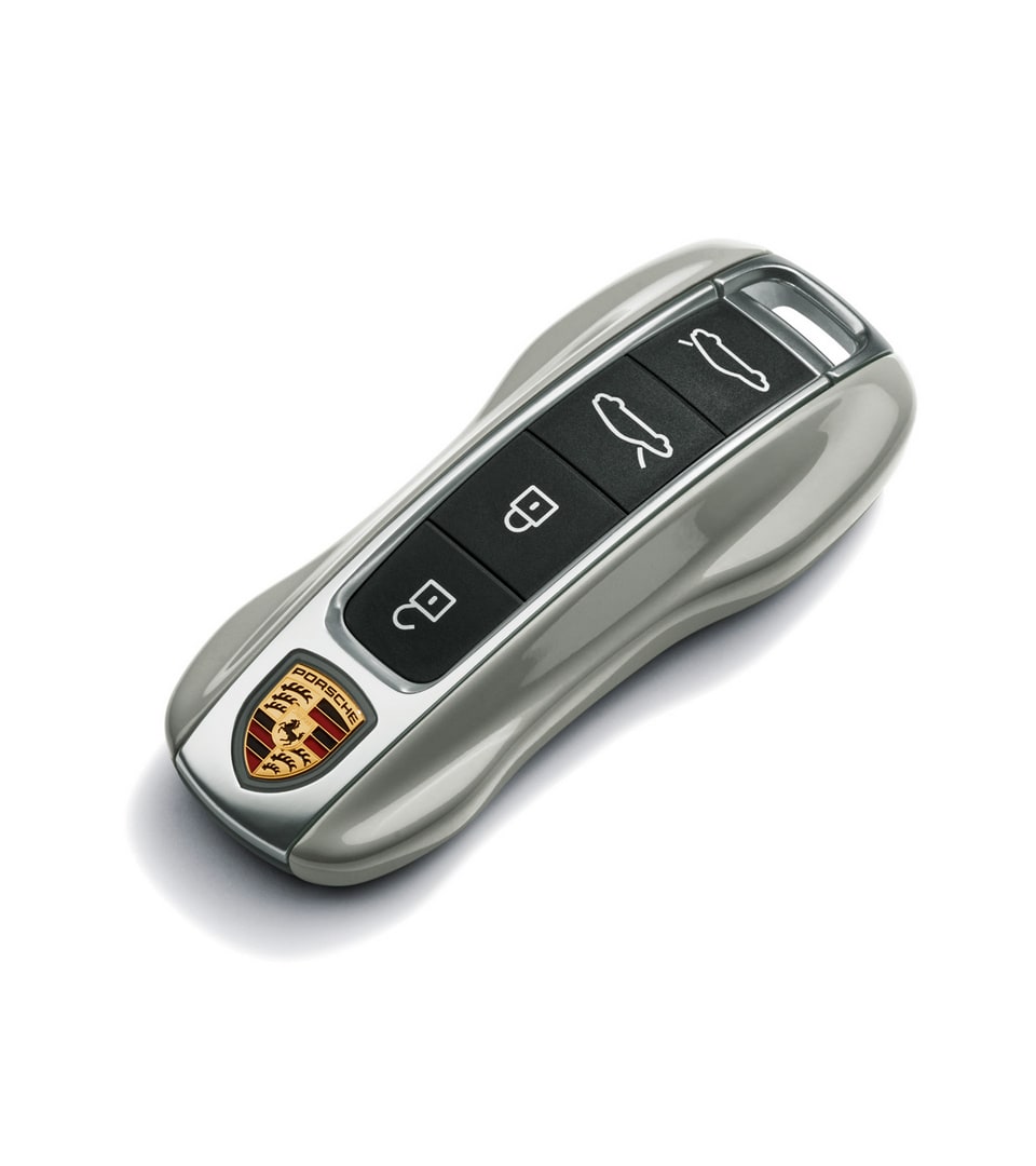 Окрашенные боковые накладки ключа, 2 шт., Меловой для Porsche Taycan, Panamera, Cayenne, 911 — фото 1